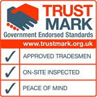 An image of the Trust Mark logo that certifie that Williams Windows adheres to Government Endorsed Standards